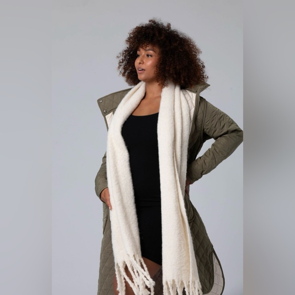 Savvi Cream Fringe Scarf - Picture 10 of 14